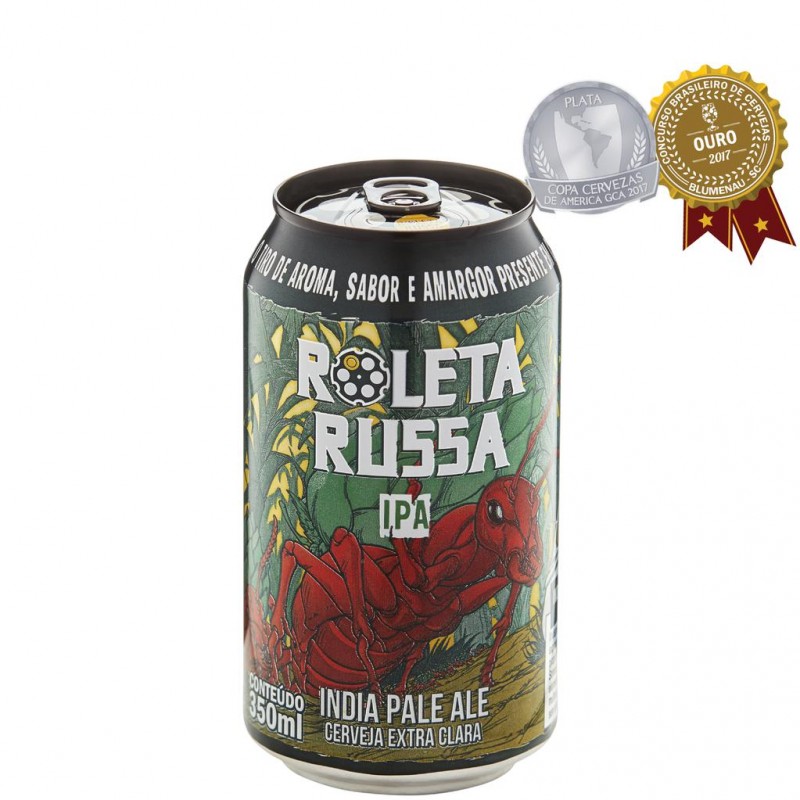 LATA Cerveja Roleta Russa IPA - 350ml LATA