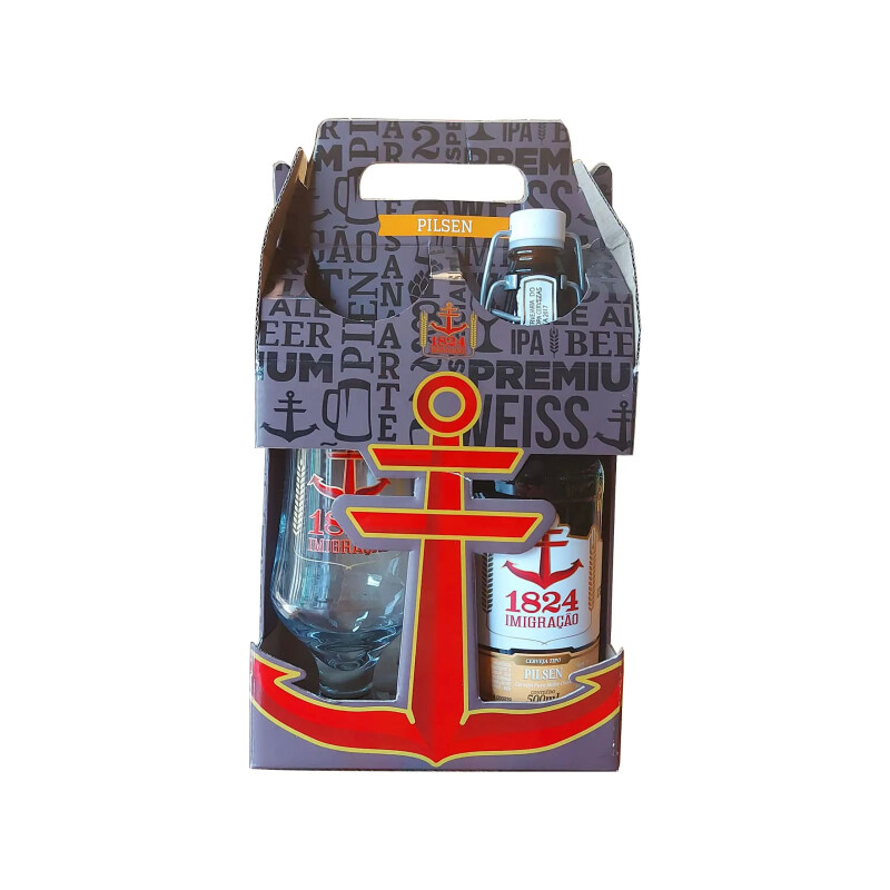 Kit (MONTADO) Imigração Pilsen 500ml + Taça Hannover 300ml